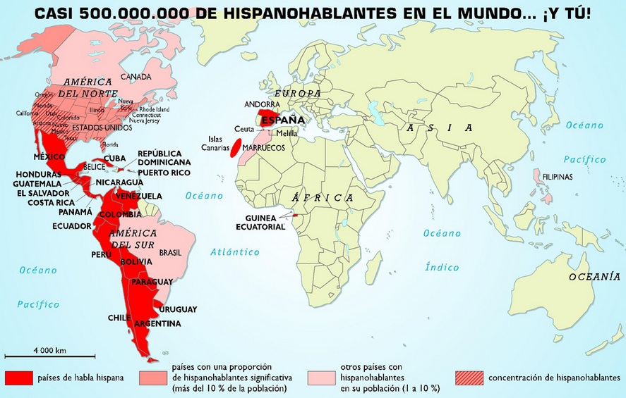 Hispano hablantes en el mundo
