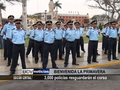Tres mil policías resguardarán el corso de Primavera