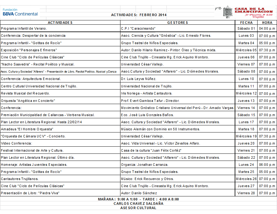 Casa Emancipación febrero