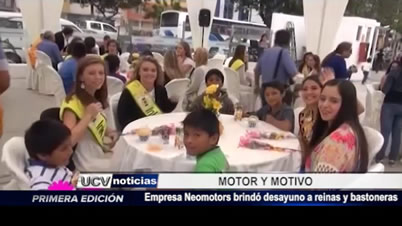 Trujillo: Empresa Neomotors brindó desayuno a reinas y bastoneras
