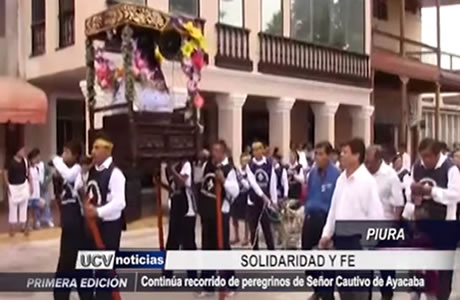 Piura: Recorrido de peregrinos del Señor Cautivo de Ayabaca