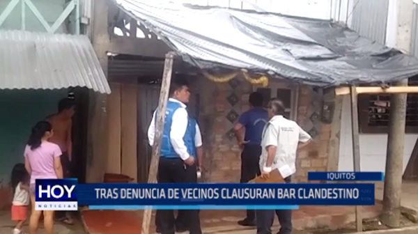 Iquitos: Tras denuncia de vecinos clausuran bar clandestino