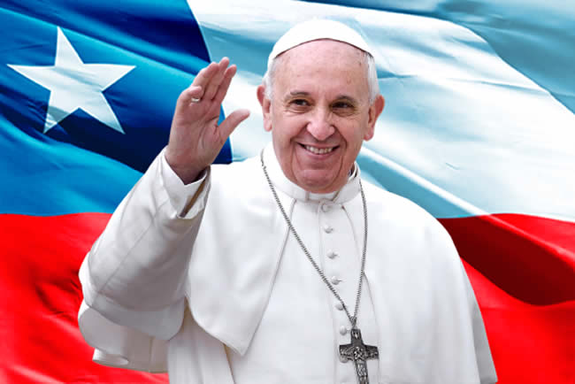 El Papa Francisco arribó a Santiago de Chile