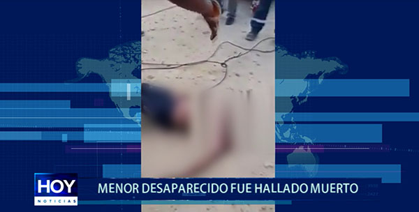 Piura: Menor desaparecido fue hallado muerto