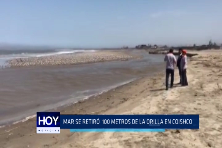 Coishco: Mar se retiró 100 metros de la orilla