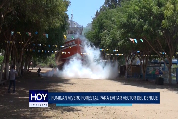 Chimbote: Fumigan en vivero forestal para evitar vector del dengue