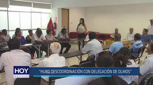 Chiclayo : Hubo descoordinación con delegación de Olmos