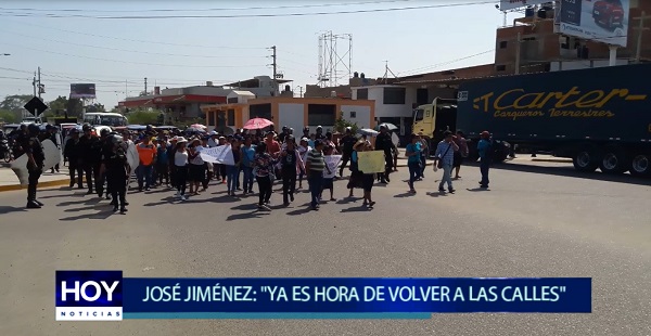 Piura: José Jiménez: “Ya es hora de volver a las calles”