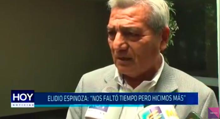 Elidio Espinoza: «Nos faltó tiempo pero hicimos más»