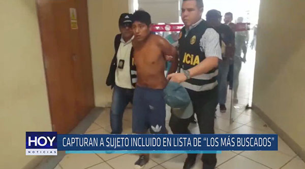 Chiclayo : Capturan a sujeto incluido en la lista «Los más buscados»