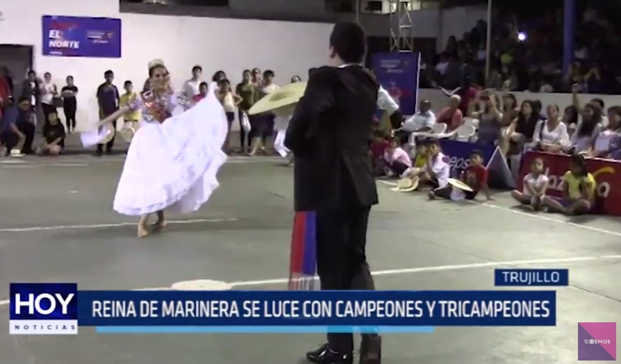 Reina de marinera se luce con campeones y tricampeones