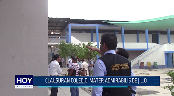 Chiclayo: Clausuran colegio Mater Admirabilis de J.L.O.