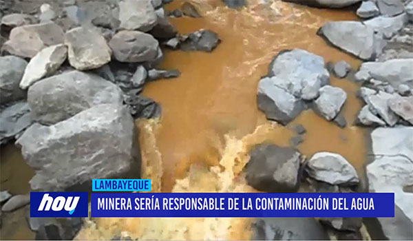 Chiclayo: Minería sería responsable de la contaminación del agua
