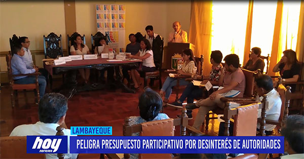 Chiclayo: Peligra presupuesto participativo por desinterés de autoridades