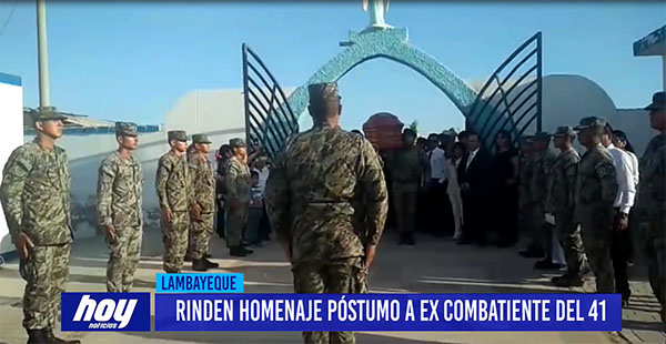 Chiclayo: Rinden homenaje póstumo a ex combatiente del 41