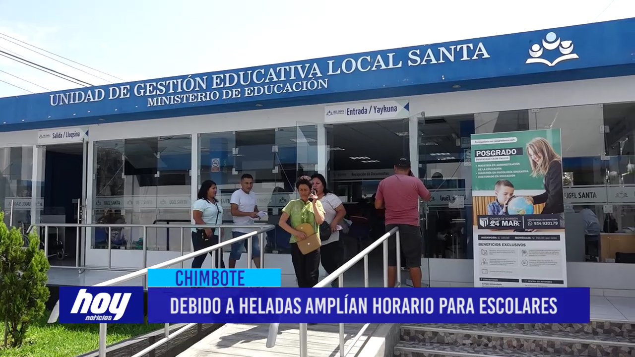 Chimbote: Debido a heladas amplían horario para escolares