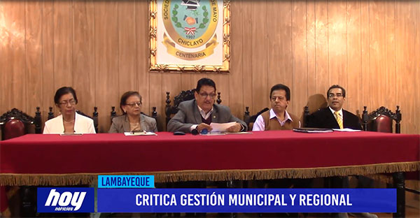 Chiclayo: Critica gestión municipal y regional