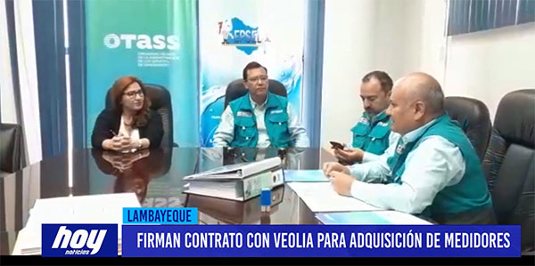 Chiclayo: Firman contrato con Veolia para adquisición de medidores