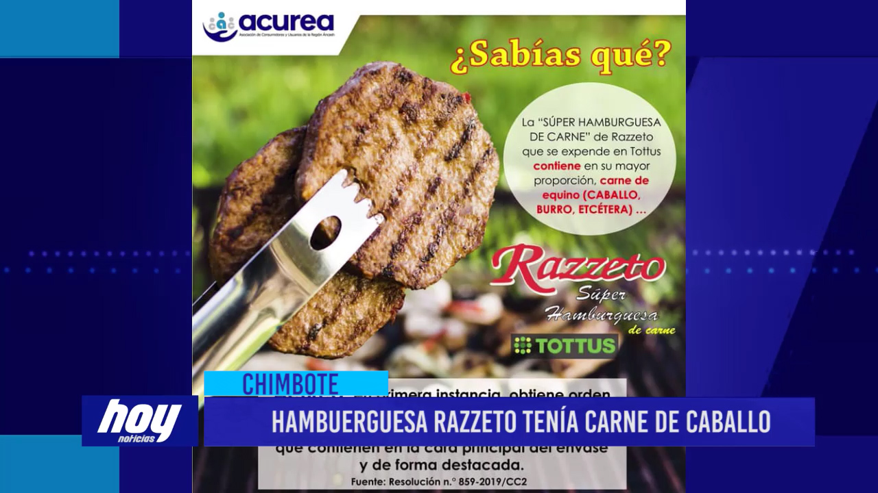 Chimbote: Hambuerguesa razzeto tenía carne de caballo