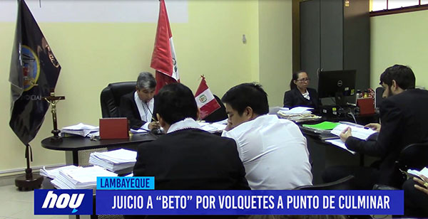 Chiclayo: Juicio a Torres por volquetes a punto de culminar