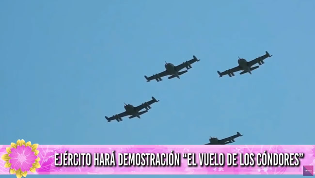 Ejército del Perú hará demostración “El vuelo de los cóndores”