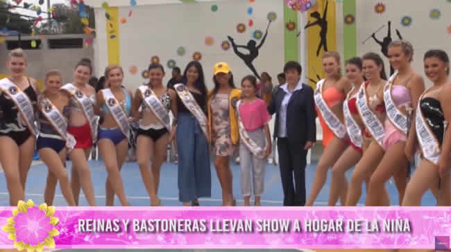 Bastoneras norteamericanas llevan show a Hogar de La Niña