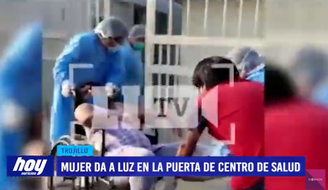 Mujer da a luz en plena puerta de centro de salud Materno Infantil El Bosque