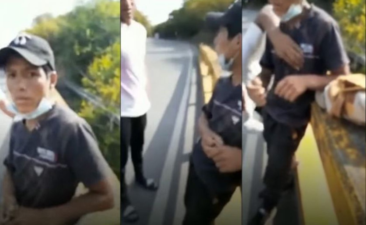 Video: Hombres al parecer venezolanos, lanzaron a un joven desde un puente tras responder que es peruano