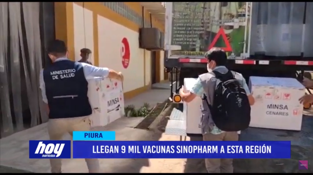Llegan 9 mil vacunas Sinopharm a esta región