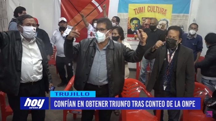 Perú Libre: Militantes confían en obtener triunfo tras conteo de la ONPE