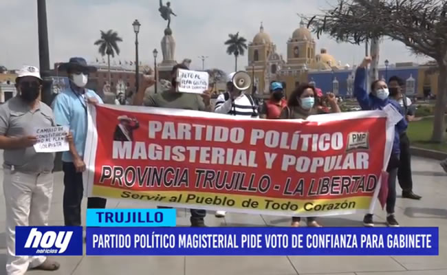 Partido político magisterial pide voto de confianza para gabinete Partido político magisterial pide voto de confianza para gabinete