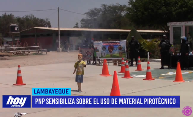 Lambayeqye: PNP sensibiliza sobre el uso de material pirotécnico Lambayeqye: PNP sensibiliza sobre el uso de material pirotécnico