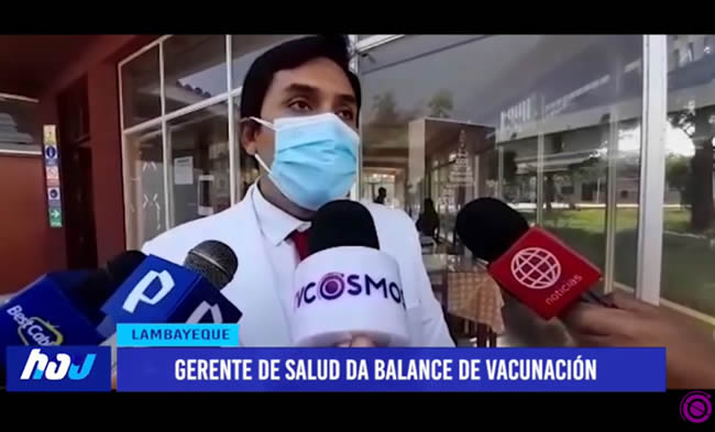 Lambayeque: Gerente de Salud da balance de vacunación Lambayeque: Gerente de Salud da balance de vacunación