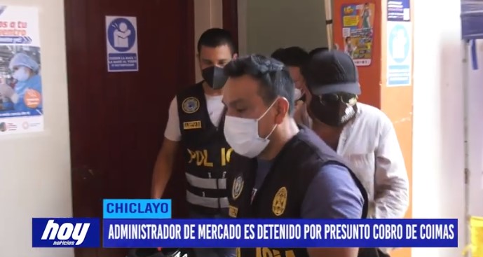 Detienen a administrador de mercado por presunto cobro de coimas Detienen a administrador de mercado por presunto cobro de coimas