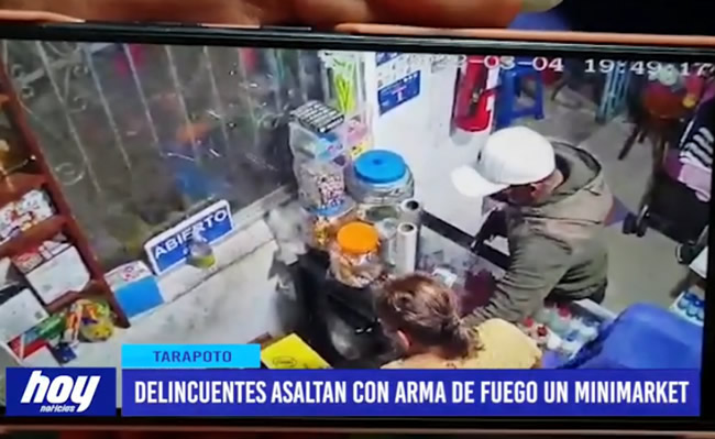 Tarapoto: Delincuentes asaltan con arma de fuego un minimarket Tarapoto: Delincuentes asaltan con arma de fuego un minimarket