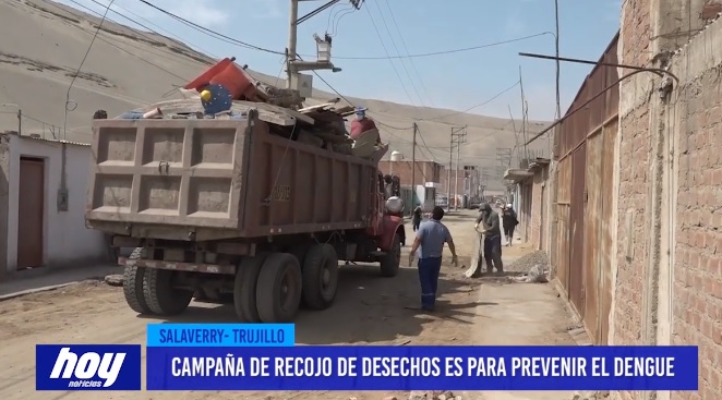 campaña salaverry Campaña de recojo de desechos es para prevenir el dengue