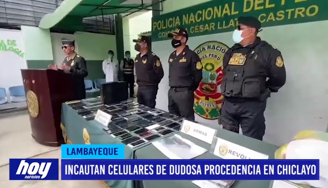 Lambayeque: Incautan celulares de dudosa procedencia en Chiclayo Lambayeque: Incautan celulares de dudosa procedencia en Chiclayo