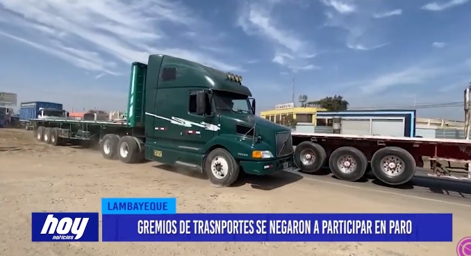 Lambayeque: Gremios de transportes se negaron a participar en paro Lambayeque: Gremios de transportes se negaron a participar en paro