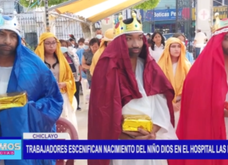 Chiclayo: Trabajadores escenifican nacimiento del Niño Dios en el Hospital Las Mercedes Chiclayo: Trabajadores escenifican nacimiento del Niño Dios en el Hospital Las Mercedes
