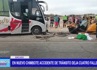 Áncash: En Nuevo Chimbote accidente de tránsito deja cuatro fallecidos bus