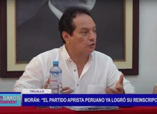 Morán: “El partido Aprista peruano ya logró su reinscripción”