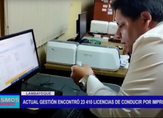 Lambayeque: Actual gestión encontró 23.410 licencias de conducir por imprimir