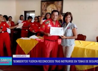 Chiclayo: ‘Bomberitos’ fueron reconocidos tras instruirse en temas de seguridad