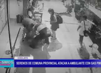Chiclayo: Serenos de comuna provincial atacan a ambulante con gas pimienta