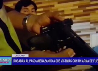 Chiclayo: Robaban al paso amenazando a sus víctimas con un arma de fuego