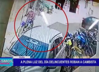 Piura: A plena luz del día delincuentes roban a cambista