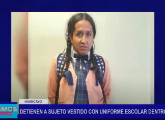 Huancayo: Detienen a sujeto vestido con uniforme escolar dentro de colegio