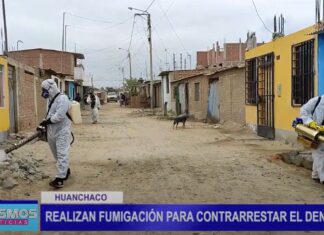 Huanchaco: Realizan fumigación para contrarrestar el dengue
