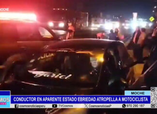Conductor en aparente estado de ebriedad atropella a motocicleta
