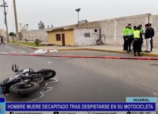 Huaral: hombre muere decapitado tras despistarse en su motocicleta